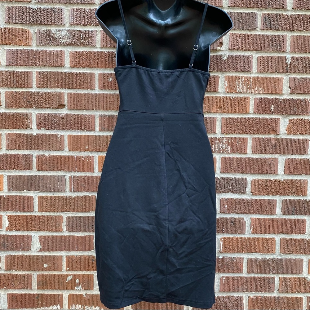 Zalalus NWT Black Tank adjustable straps Dress with faux Wrap Skirt Size S - Picture 7 of 10